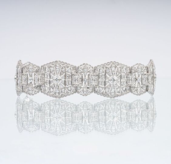 Herausragendes Art-déco Diamant-Armband
