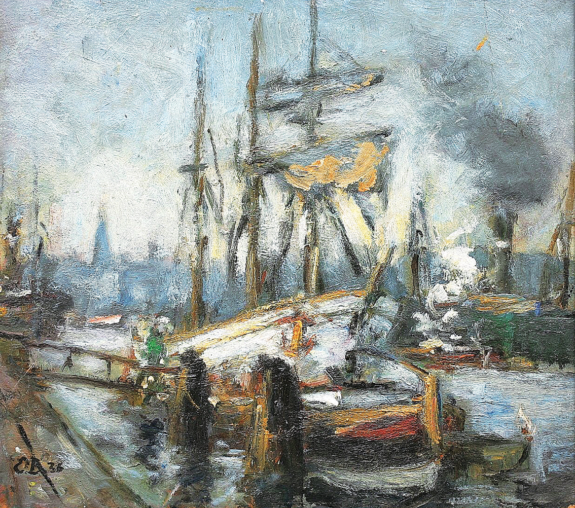 Dekkert - "The harbour of Stettin" "The harbour of Stettin"