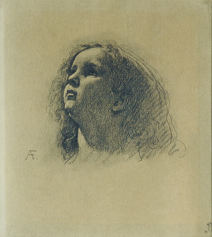Anselm Feuerbach - Head of a Child Head of a Child
