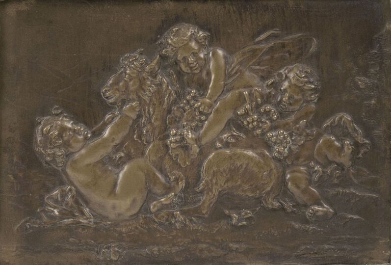 Bronzerelief 'Bacchanal' in der Art von Clodion
