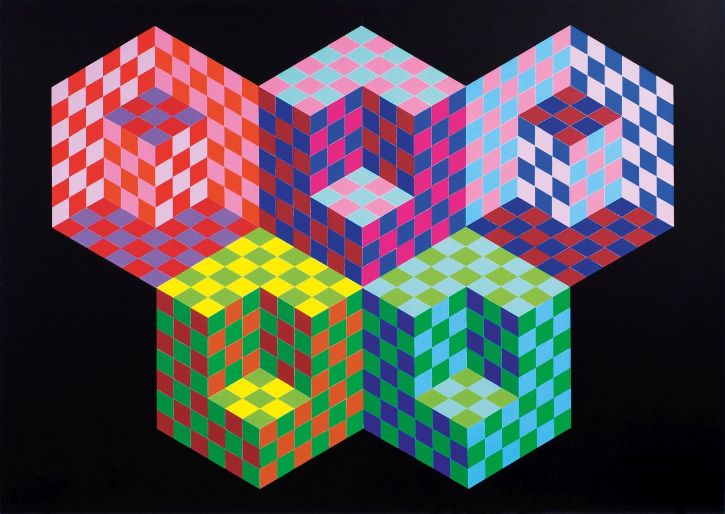 Victor Vasarely: Hexa 5