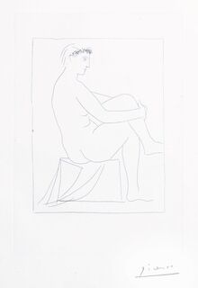 Pablo Picasso - Femme nue couronnée des fleurs Femme nue couronnée des fleurs