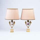 A Pair of Meissen Table Lamps with Flower Painting - image 1