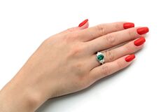 Smaragd-Diamant-Ring - Bild 4