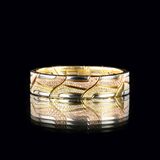 A Tricolour Bangle Bracelet with Diamonds 'Swan River Collection'