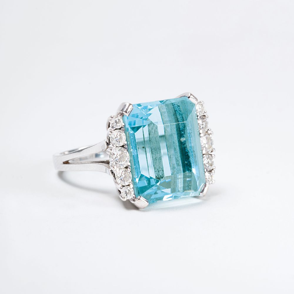 Aquamarin-Brillant-Ring