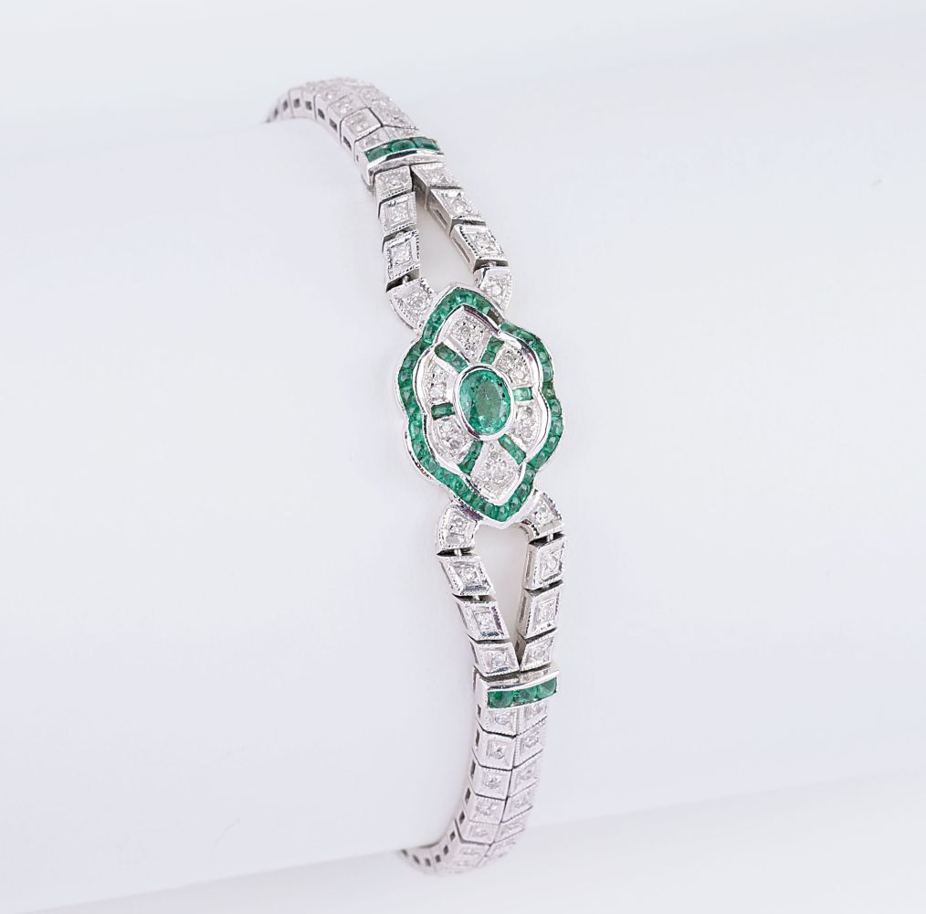 An Emerald Diamond Bracelet