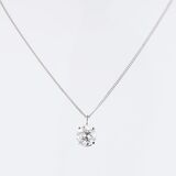 A highcarat Solitaire Diamond Pendant on Necklace