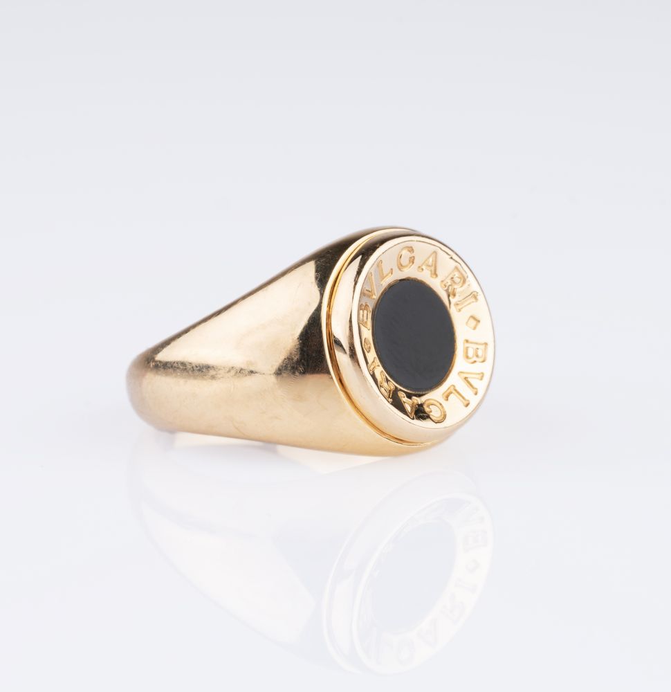 An Gold Onyx Ring 'Tubogas' - image 2