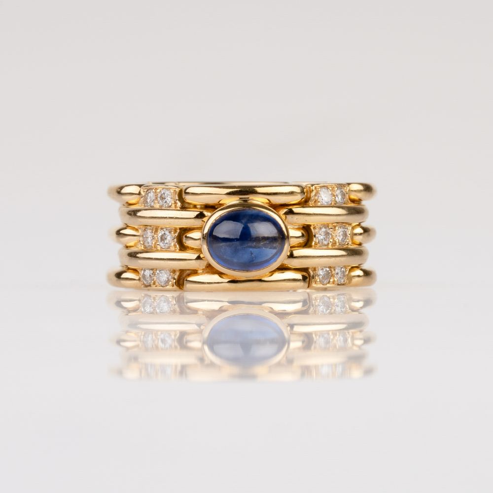 A Sapphire Diamond Ring