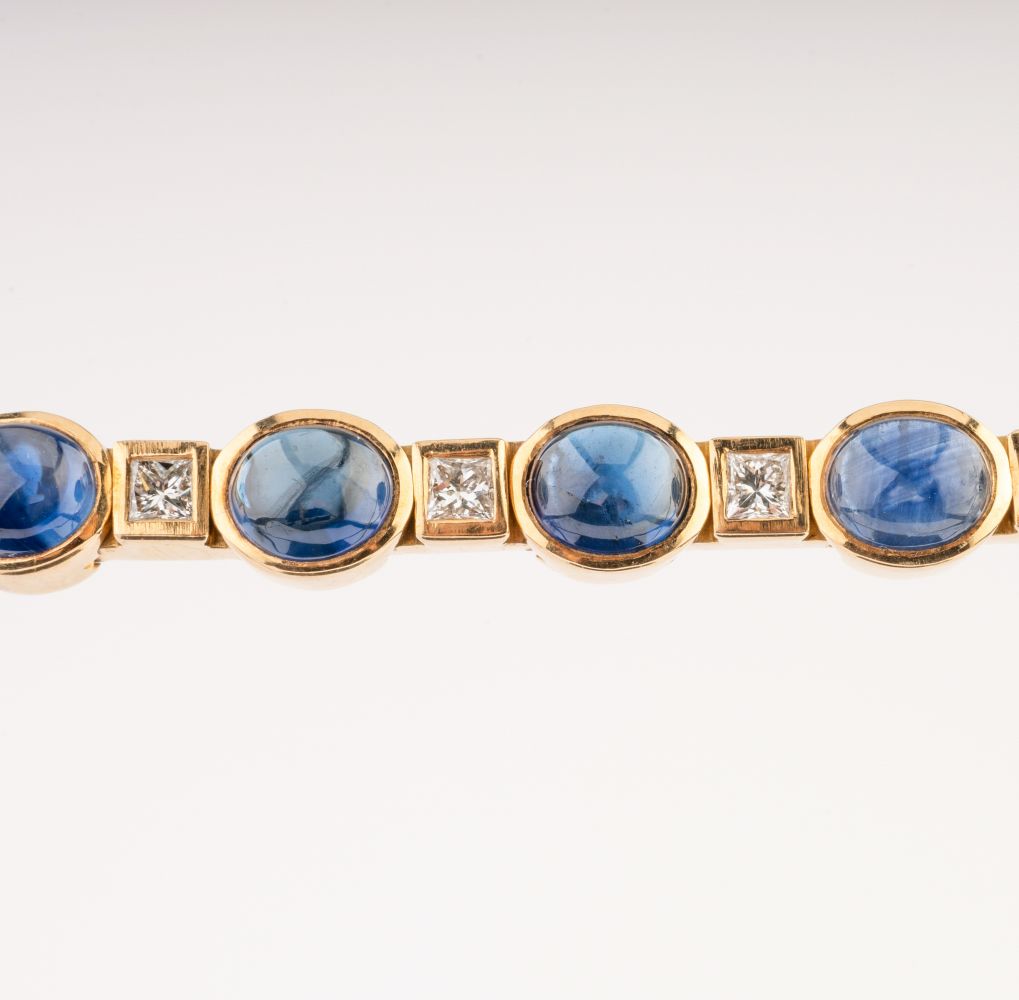 A Vintage Sapphire Diamond Bracelet - image 2