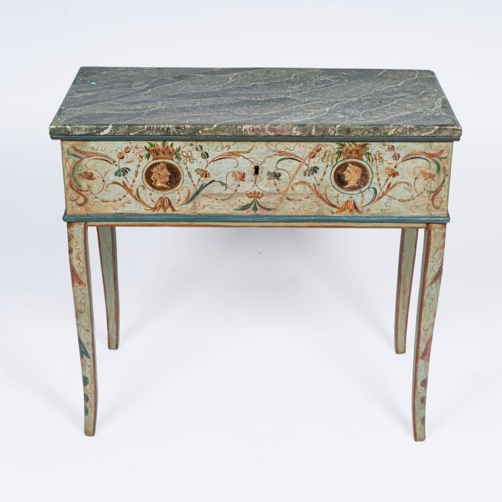 A Gustavian Console Table with Pompeian Painting - image 3