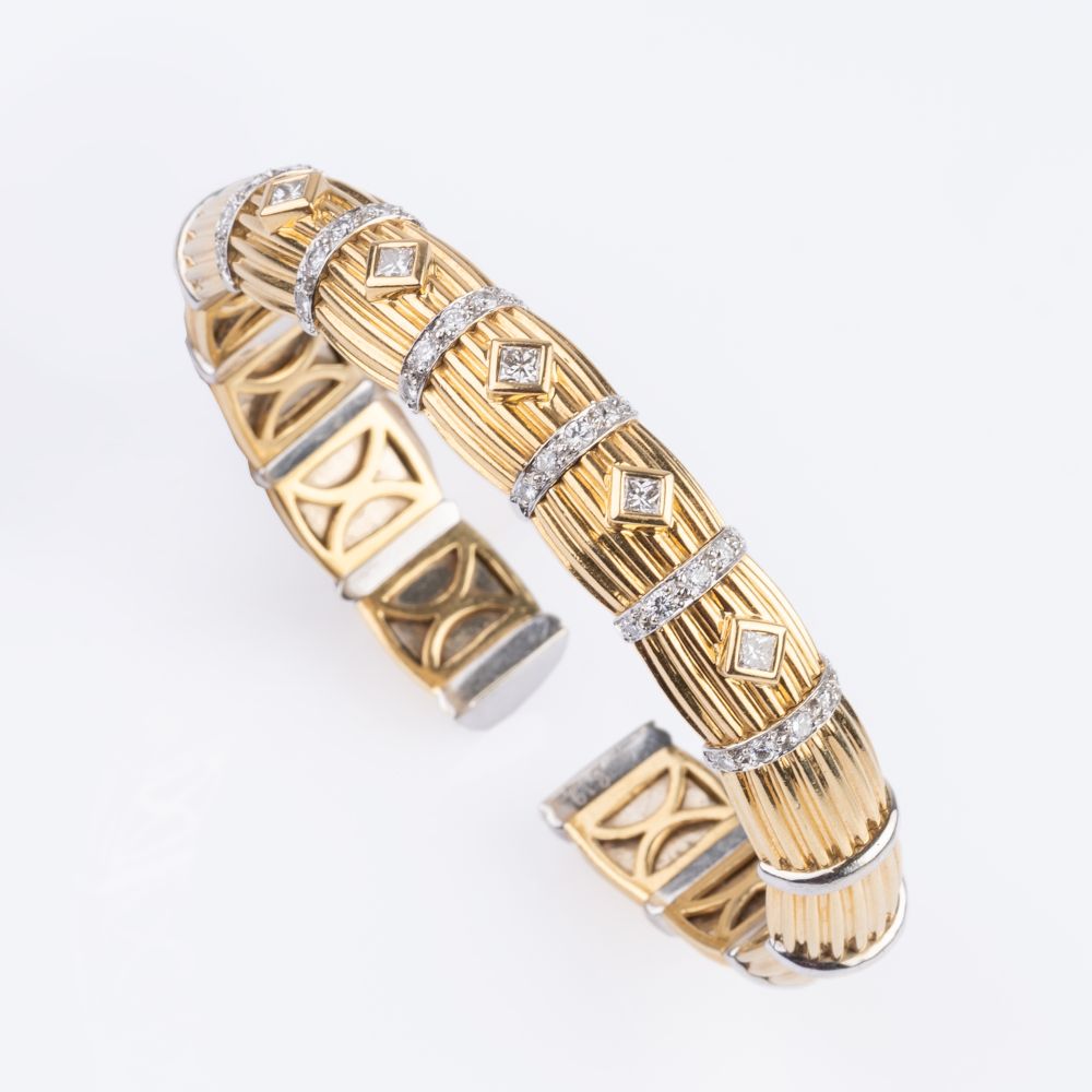 Gold-Armspange mit Diamant-Besatz - Bild 2