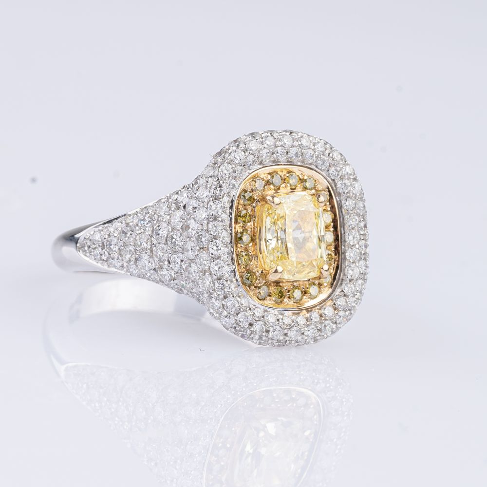 Fancy Diamant-Brillant-Ring - Bild 2