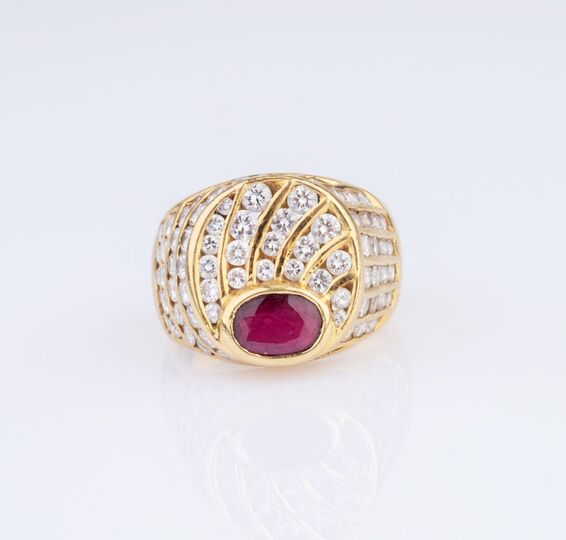 A Ruby Diamond Ring