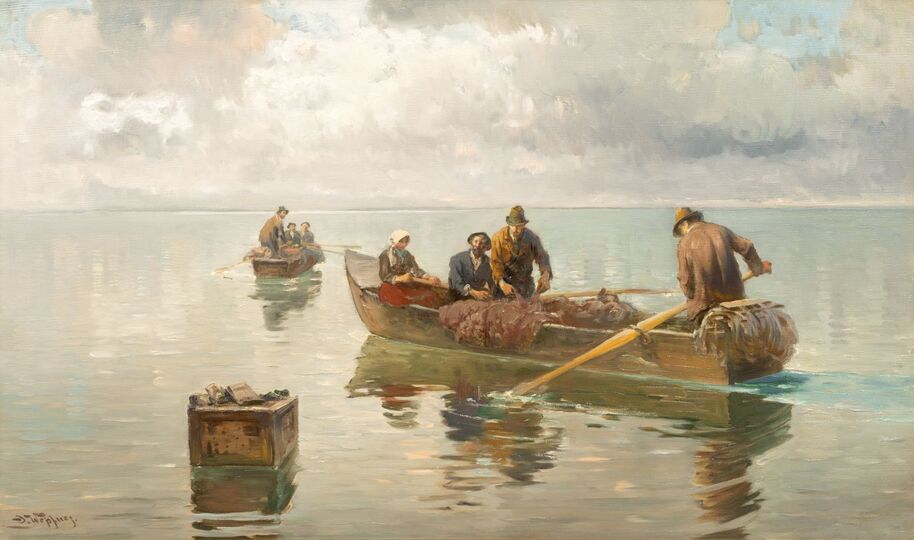 Fishermen on Lake Chiemsee