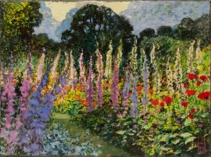 Garden with Digitalis