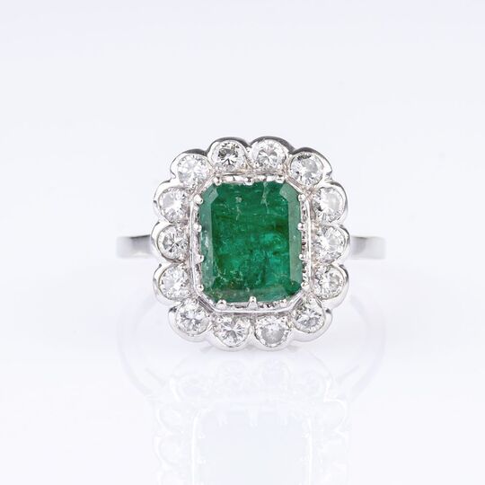 An Emerald Diamond Ring