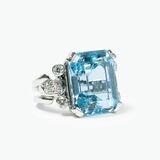 A colourfeine Aquamarine Diamond Ring 'Santa Maria' - image 1