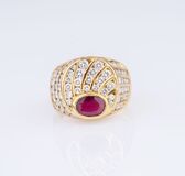 A Ruby Diamond Ring - image 1