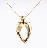 Gold-Anhänger 'Pendentif coeur' an Kette - Bild 1