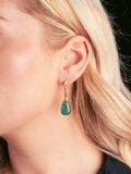 A Pair of extraordinary Emerald Diamond Earpendants - image 2