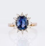 A Sapphire Diamond Ring - image 1