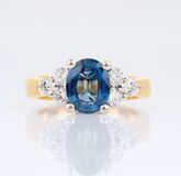 A Sapphire Diamond Ring - image 1