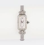 An Art-Déco Lady's Wristwatch with Diamonds - image 1