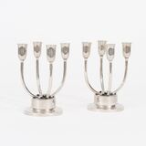  Pair of Rare Four-Armed Art Deco Candelabras - image 1