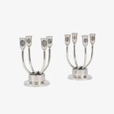  Pair of Rare Four-Armed Art Deco Candelabras - image 2