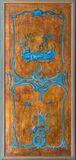 A rare Suite of 6 Panneaux with Chinoiserie in Blue on a Gold Ground - image 1