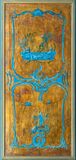 A rare Suite of 6 Panneaux with Chinoiserie in Blue on a Gold Ground - image 4