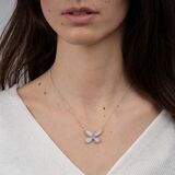 A rare Butterfly Pendant with Fancy Pink Diamond - image 2