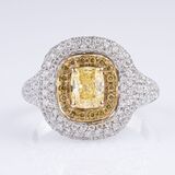 Fancy Diamant-Brillant-Ring - Bild 1