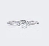 Zierlicher River Diamant-Ring 'Herz'