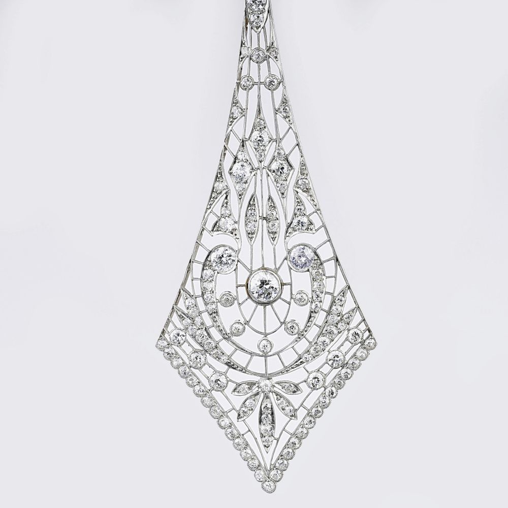 A highcarat Art-déco Diamond Necklace - image 2