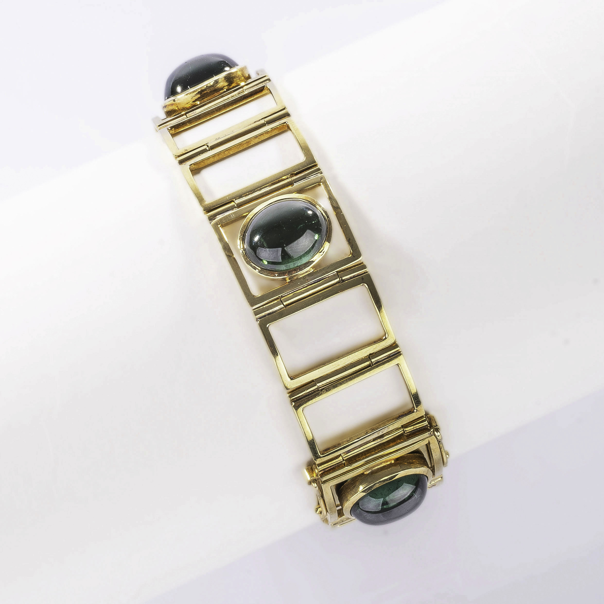 A Vintage Gold Bracelet with Tourmaline - image 2