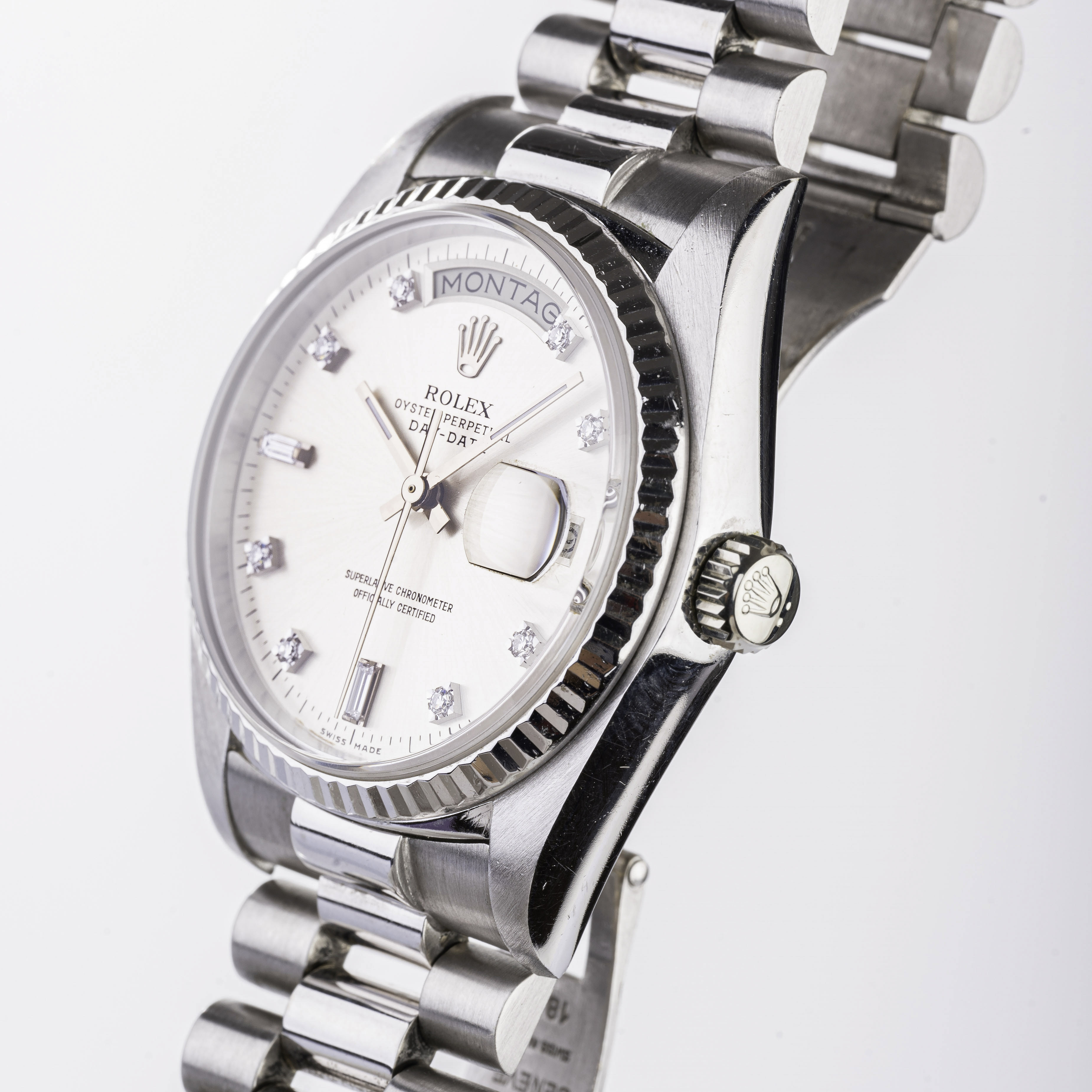 A Gentlemen's Wristwatch 'Day-Date 36' White Gold with Diamonds - image 2