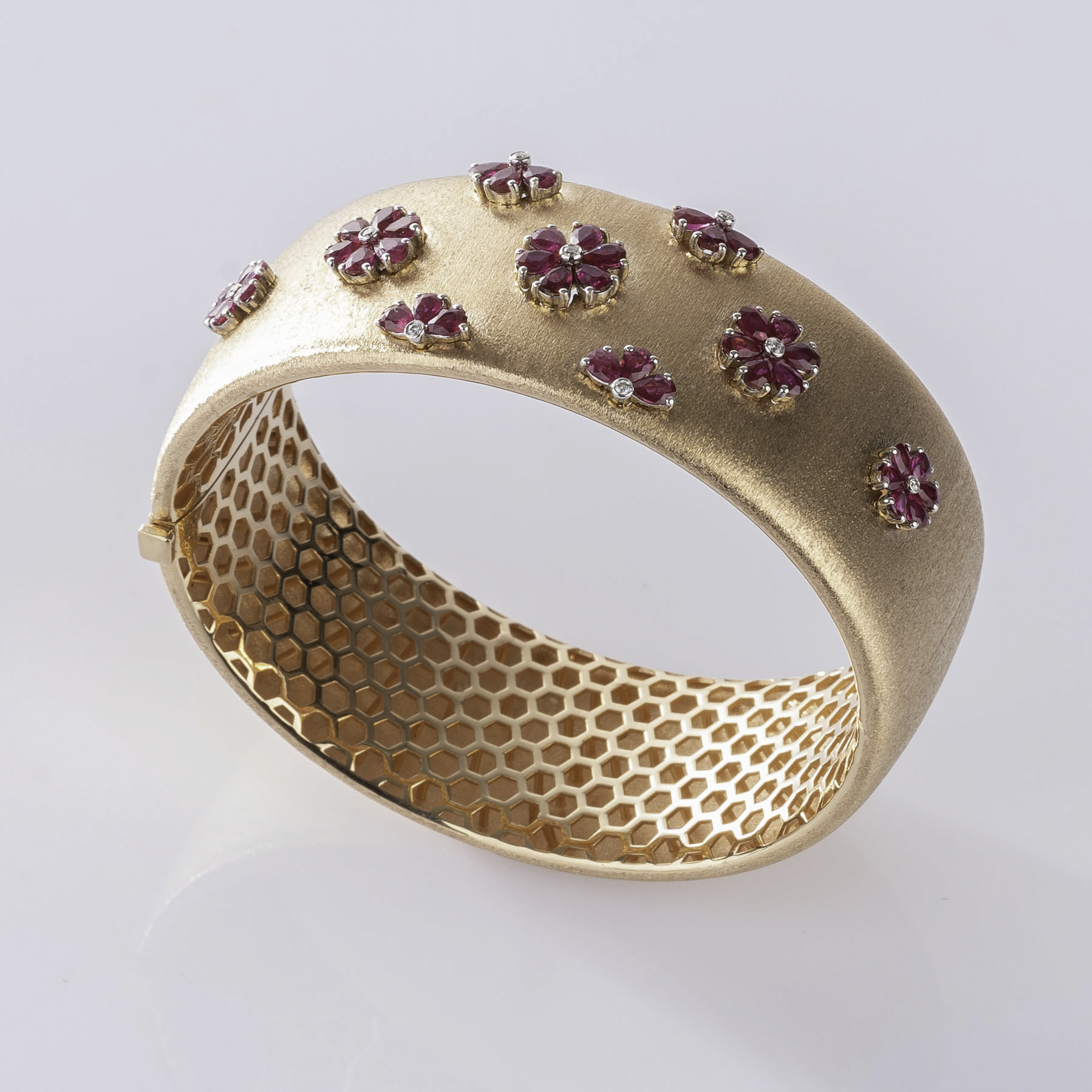 A Ruby Diamond Bangle Bracelet - image 3