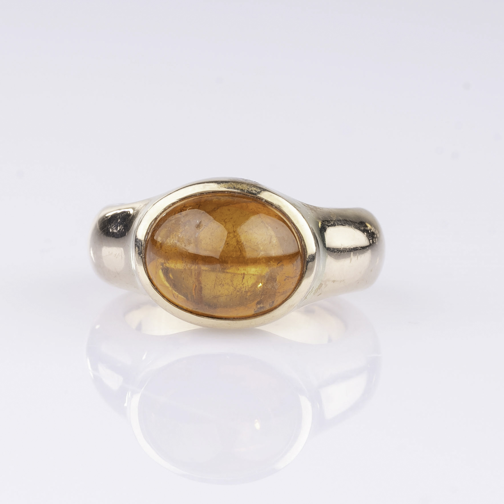 Bandring mit Citrin-Cabochon