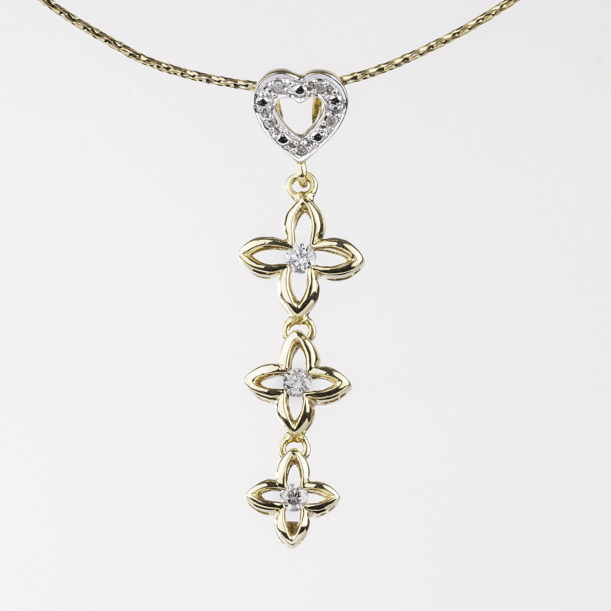 A petite Diamond Pendant on Necklace