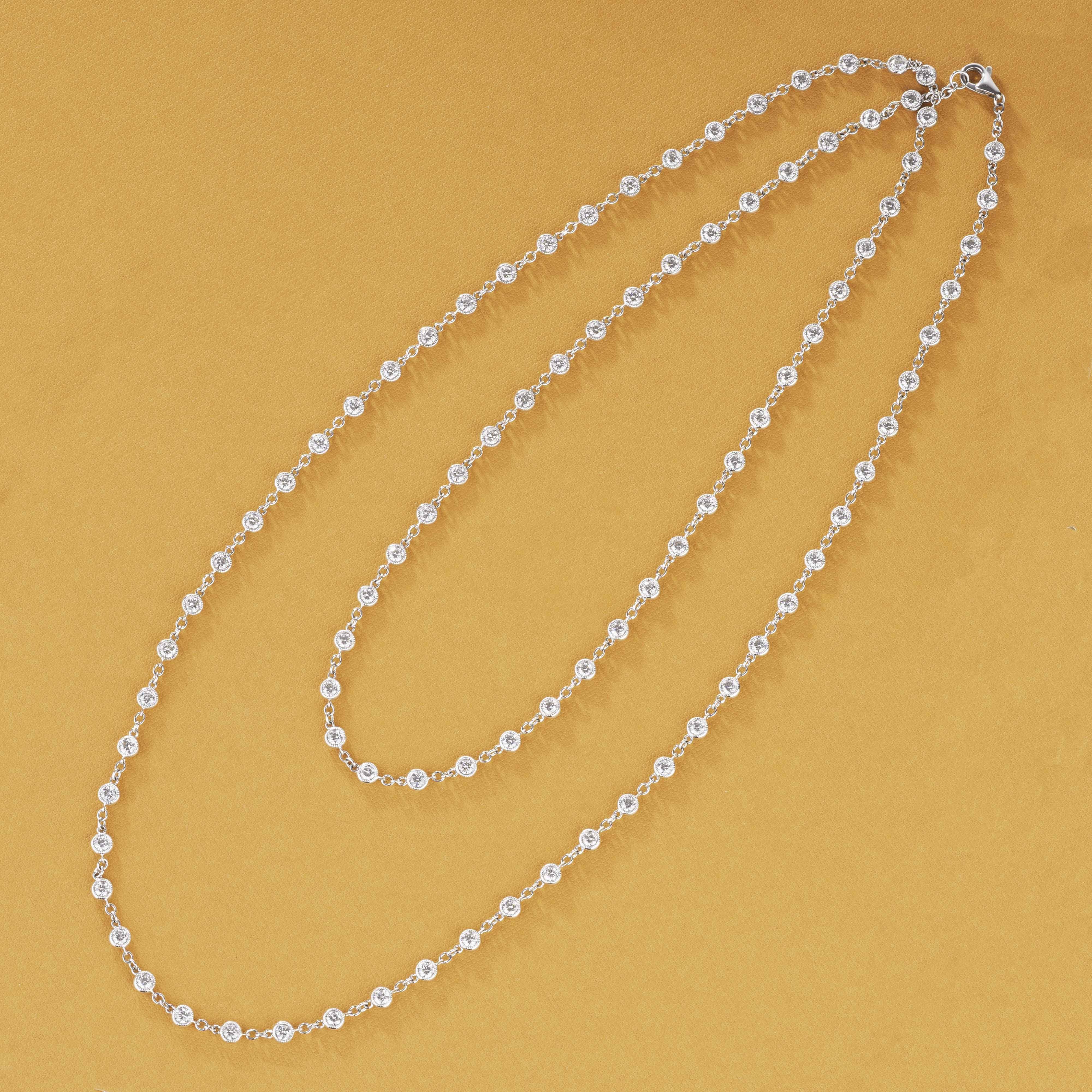 A very long, highcarat Diamond Necklace