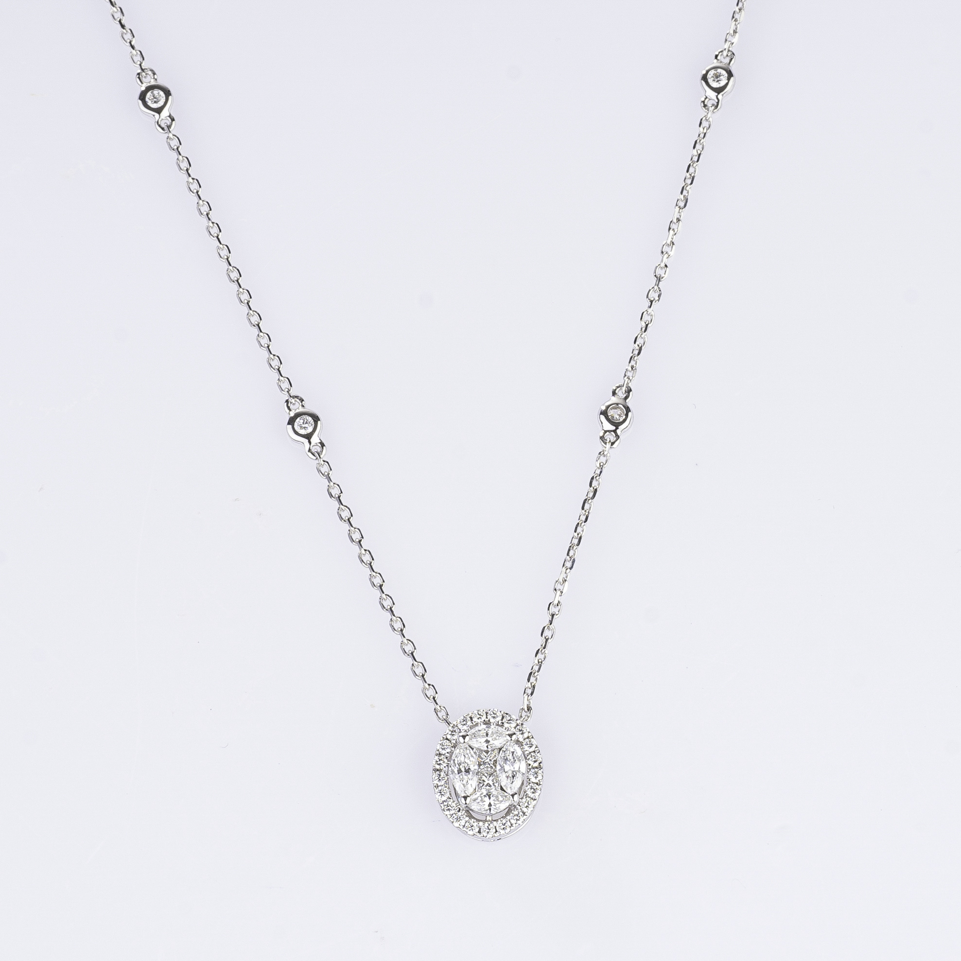 A Diamond Pendant on Necklace