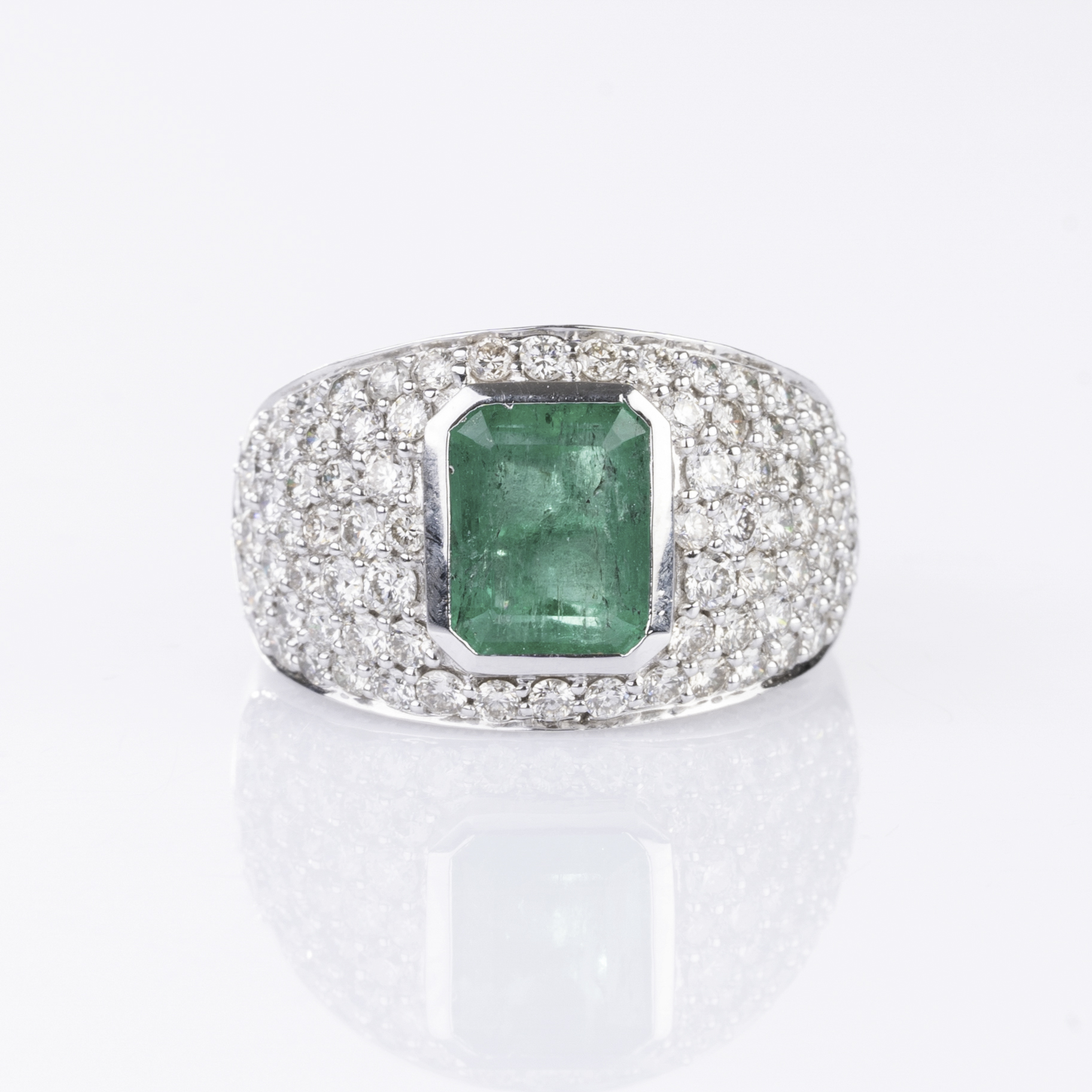 An Emerald Diamond Ring