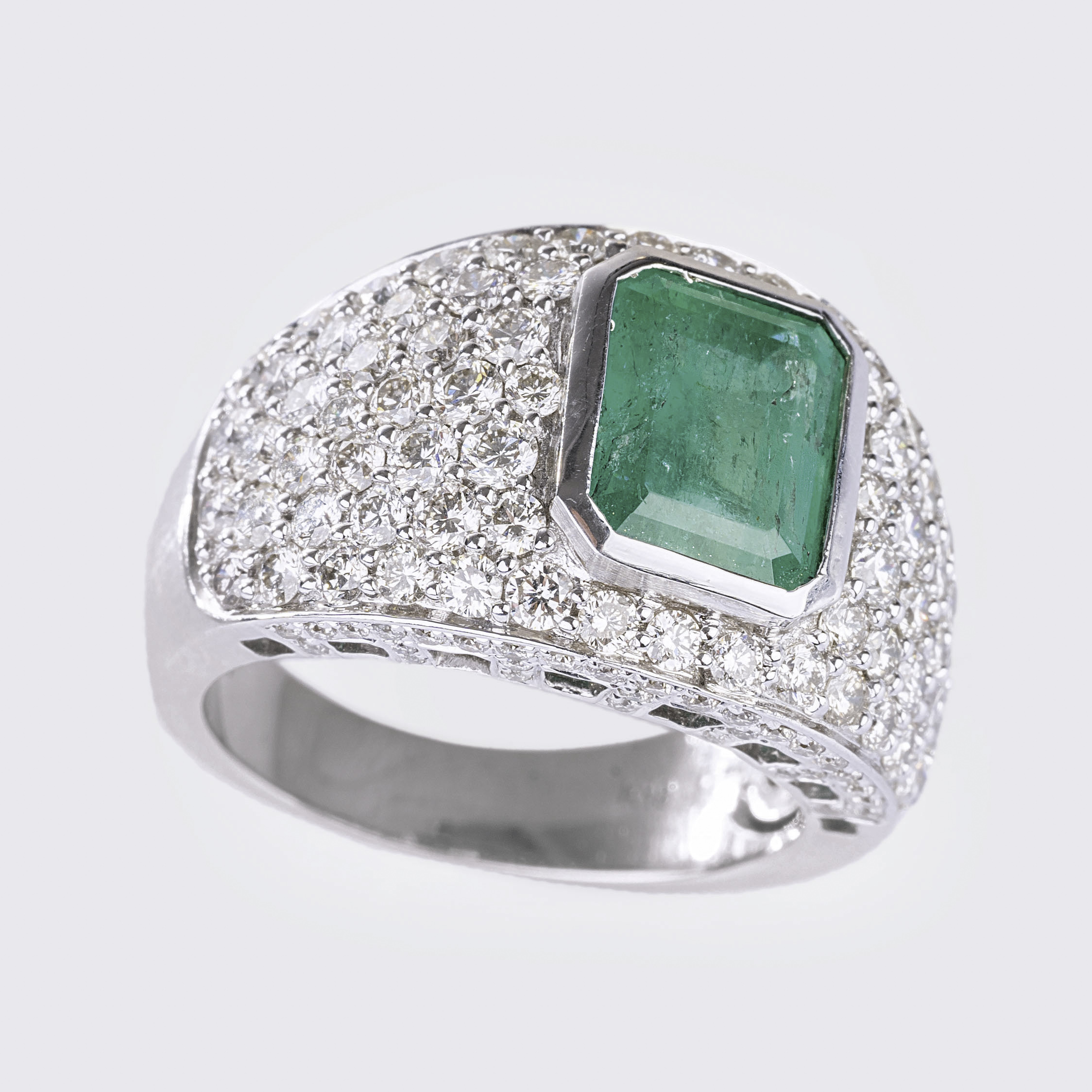 An Emerald Diamond Ring - image 2