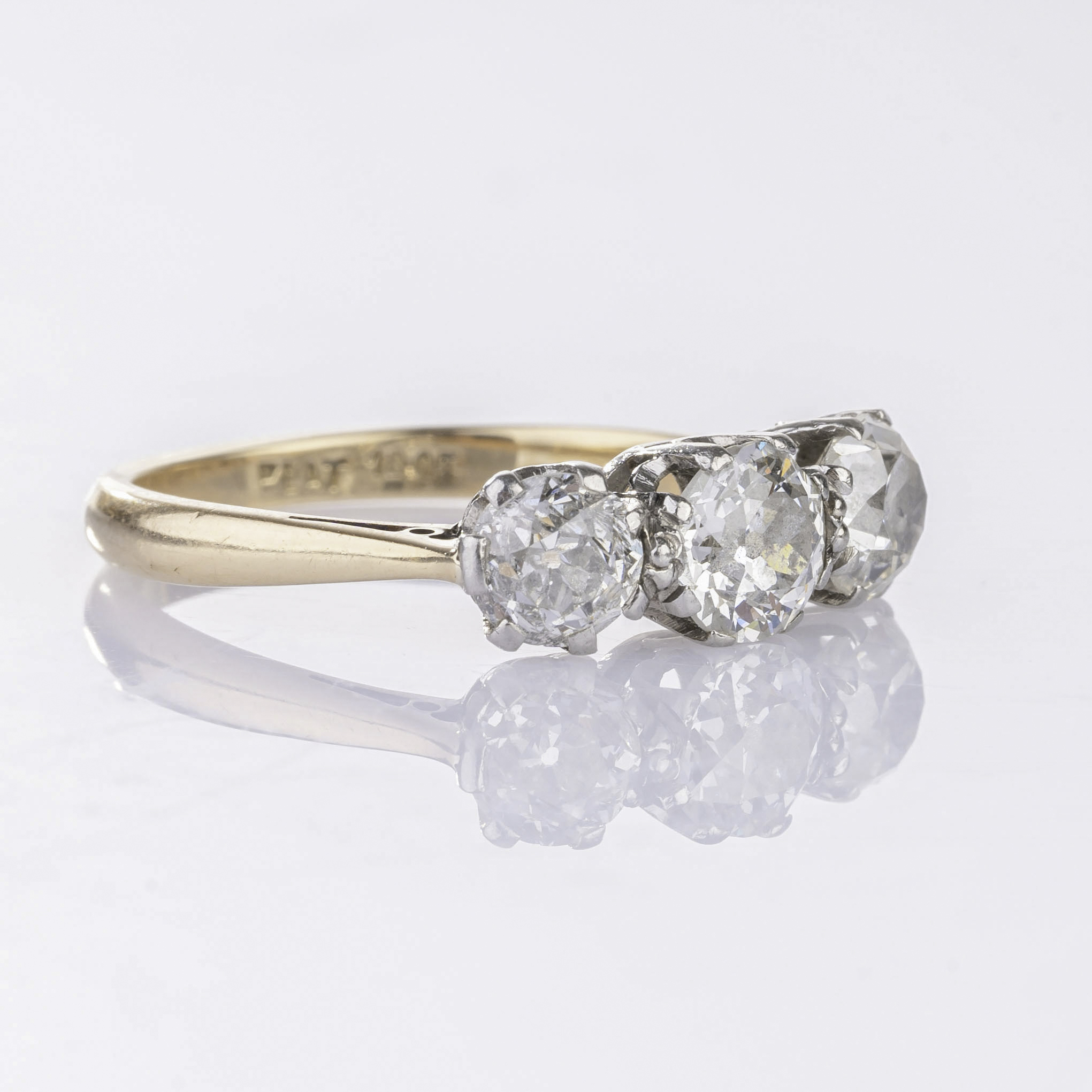 An Art Nouveau Ring with Old Cut Diamonds - image 2