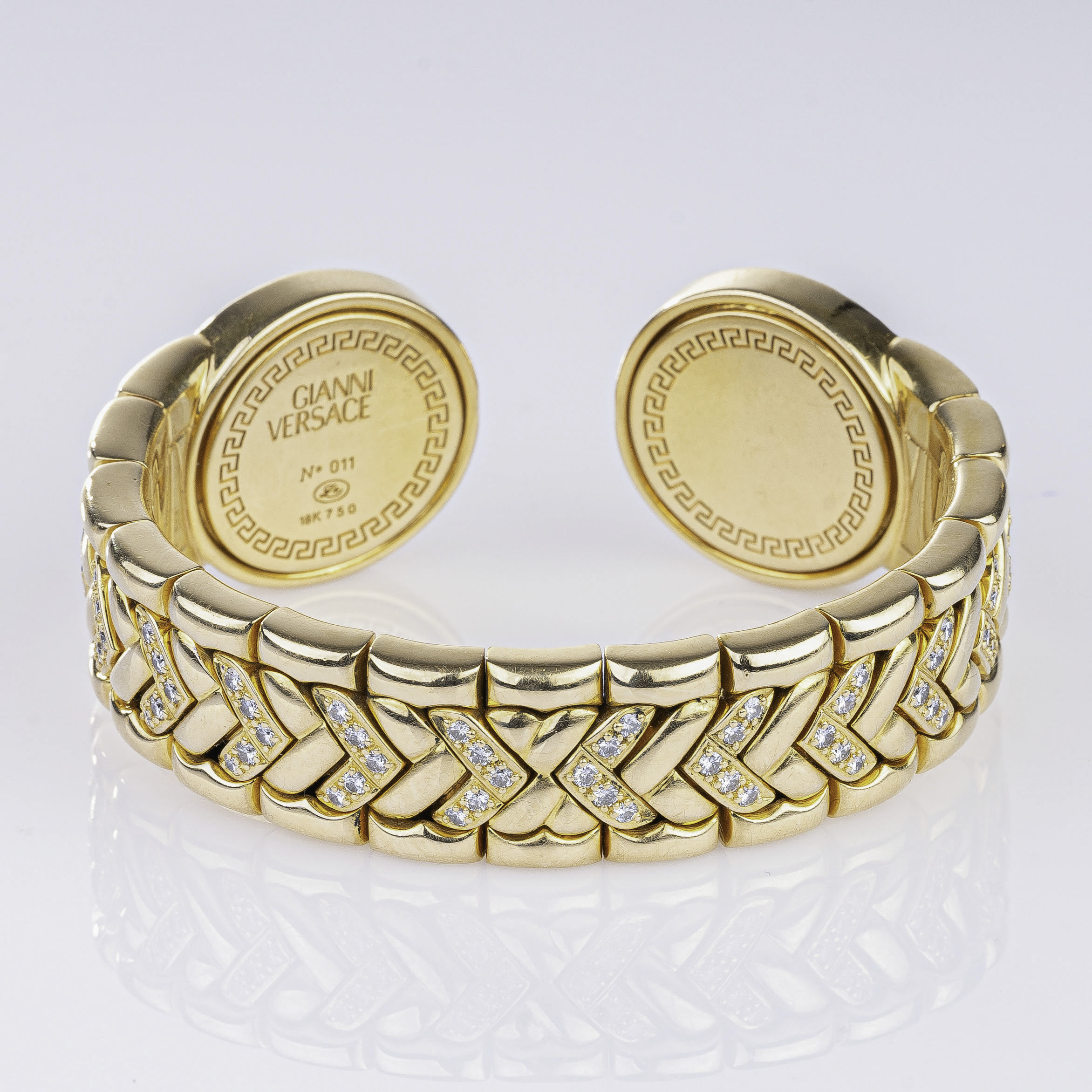 A Gold Bangle with Diamonds 'Medusa' - image 3