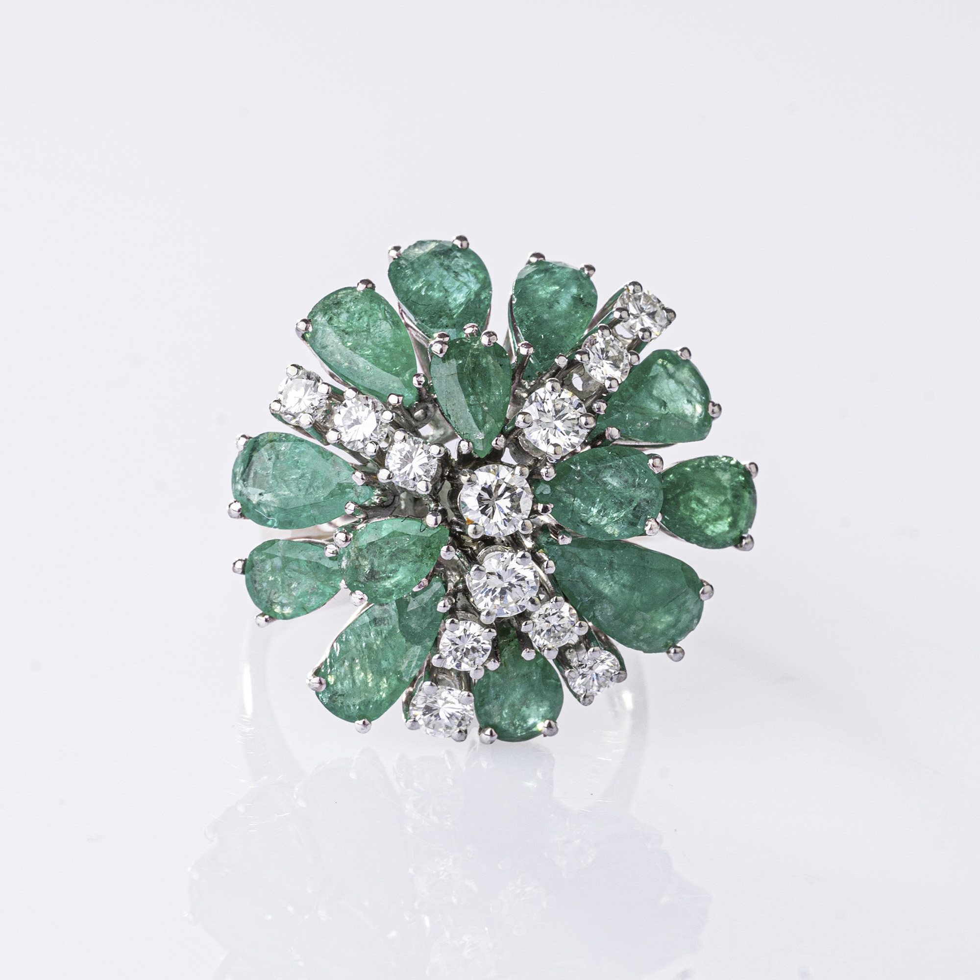 Emeral Diamond Cocktail Ring