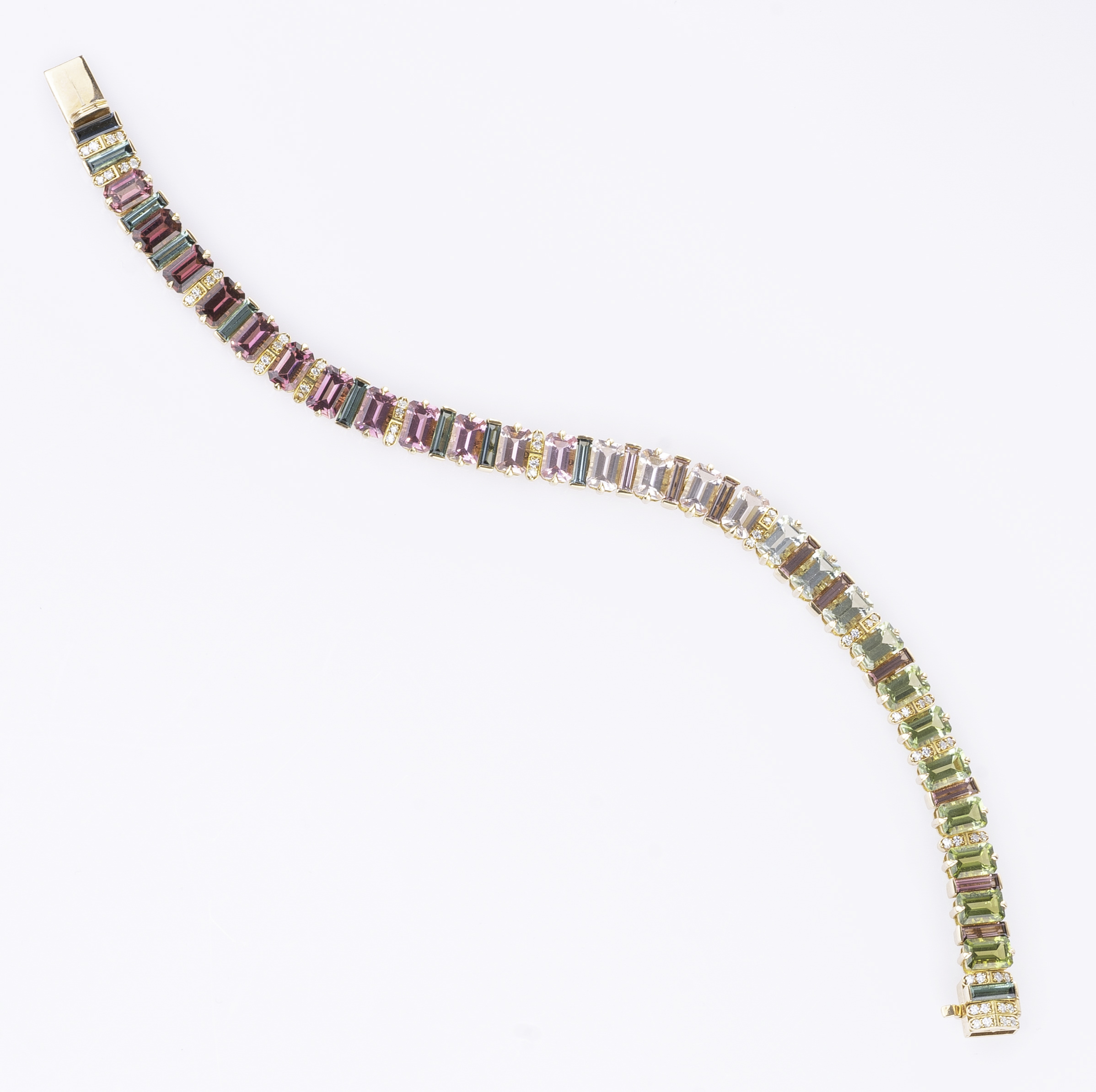 A colourful Tourmaline Diamond Bracelet - image 2